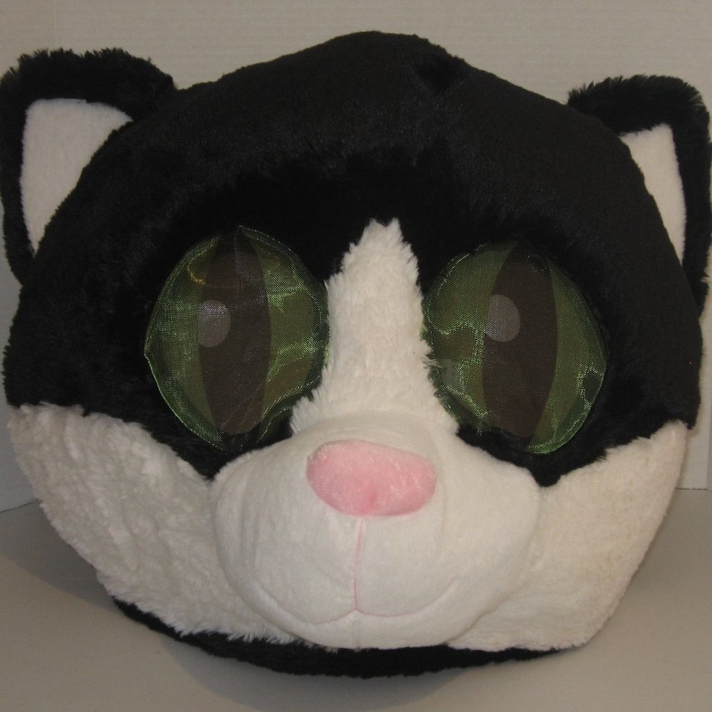 Cat Mascot Plush Head Greeter Costume Mask Party Event Cosplay Show Stage Props